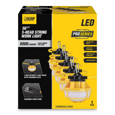 Feit Electric Pro Series 8000 lm LED Corded String/Linkable Work Light
