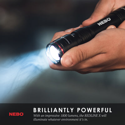 Nebo Redline X 1800 lm Black LED Flashlight 18650 Battery