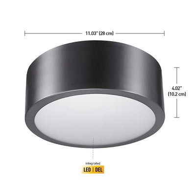 Globe Electric Edinburg 4.02 in. H X 11.03 in. W X 11.03 in. L Black Iron Ceiling Light