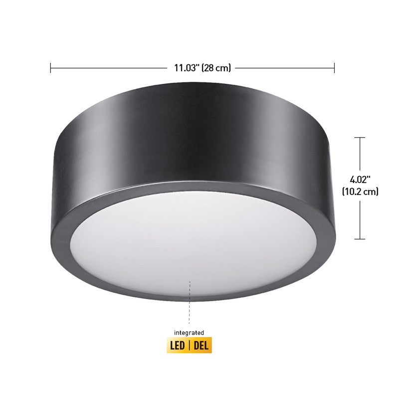 Globe Electric Edinburg 4.02 in. H X 11.03 in. W X 11.03 in. L Black Iron Ceiling Light