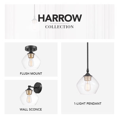 Globe Electric Harrow Matte Black 1 lights Pendant Light