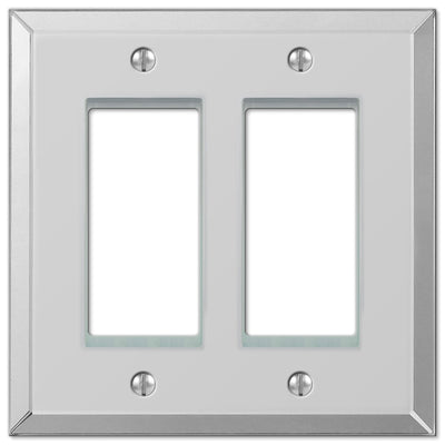 Amerelle Decora Mirror Clear 2 gang Acrylic Rocker Wall Plate 1 pk