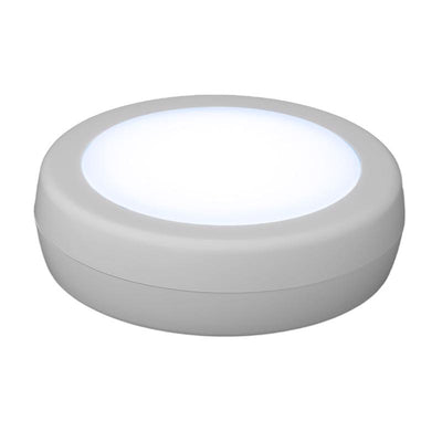 Amertac White Battery Powered LED Puck Light 1 pk