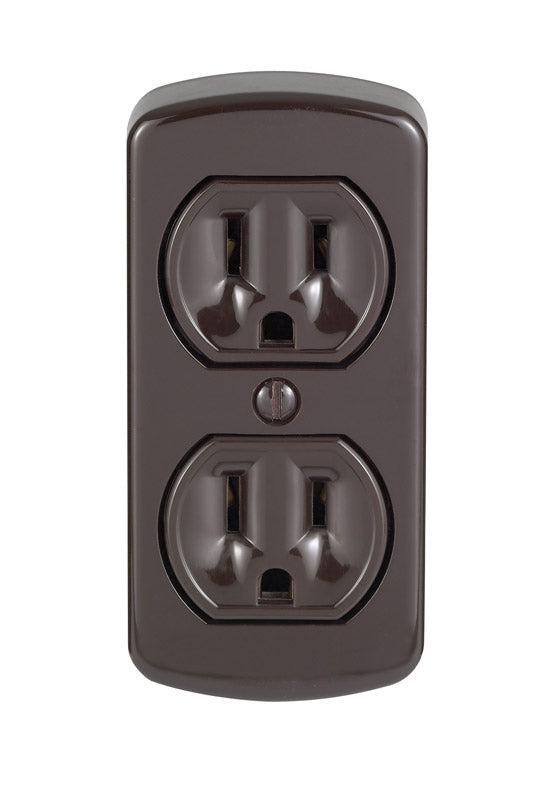 Leviton 15 amps 125 V Duplex Brown Outlet 5-15R 1 pk