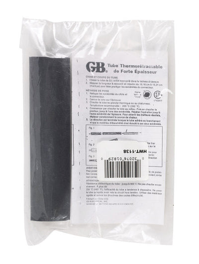 Gardner Bender 1-1/8 in. D Heat Shrink Tubing Black 1 pk