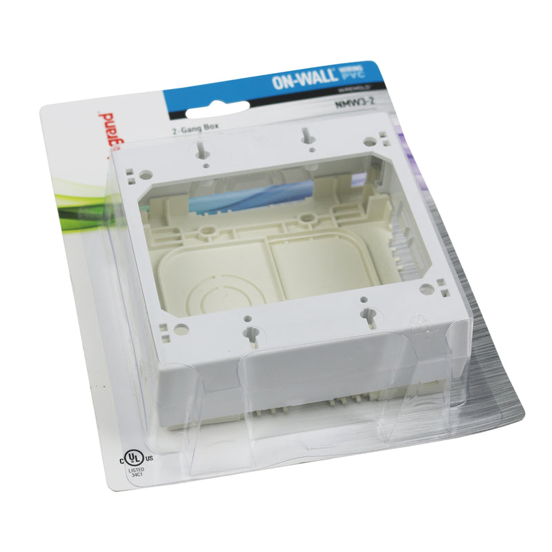 Legrand Plastic 2 gang Outlet Box White