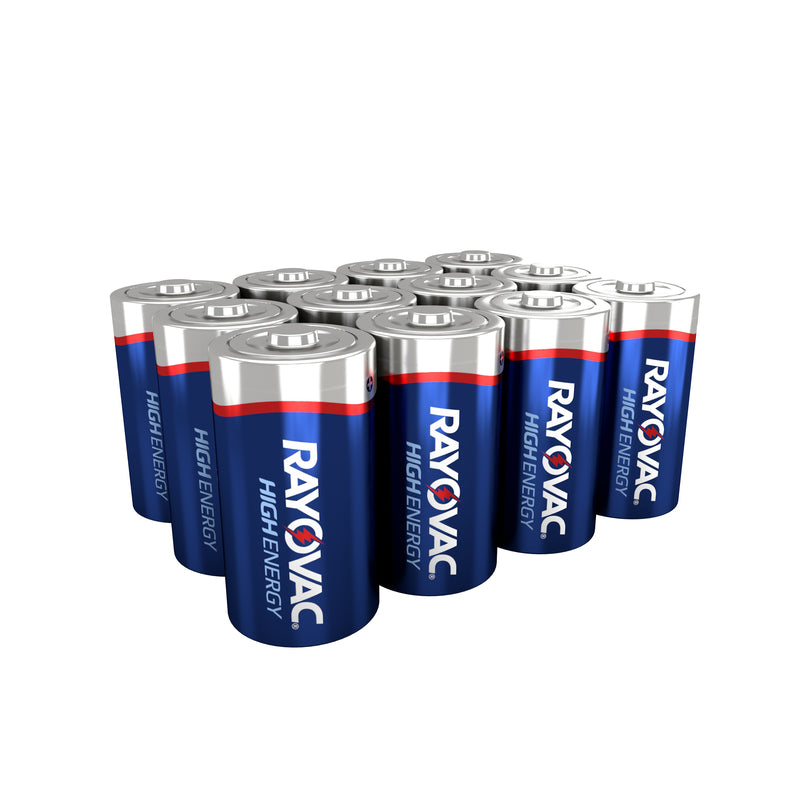 Rayovac High Energy D Alkaline Batteries 12 pk Clamshell