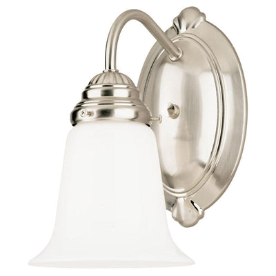 Westinghouse 1-Light Brushed Nickel White Wall Sconce
