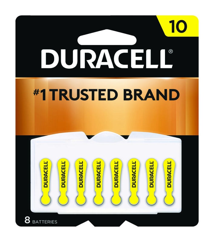 Duracell Zinc Air 10 1.4 V 100 Ah Hearing Aid Battery DA10 8 pk