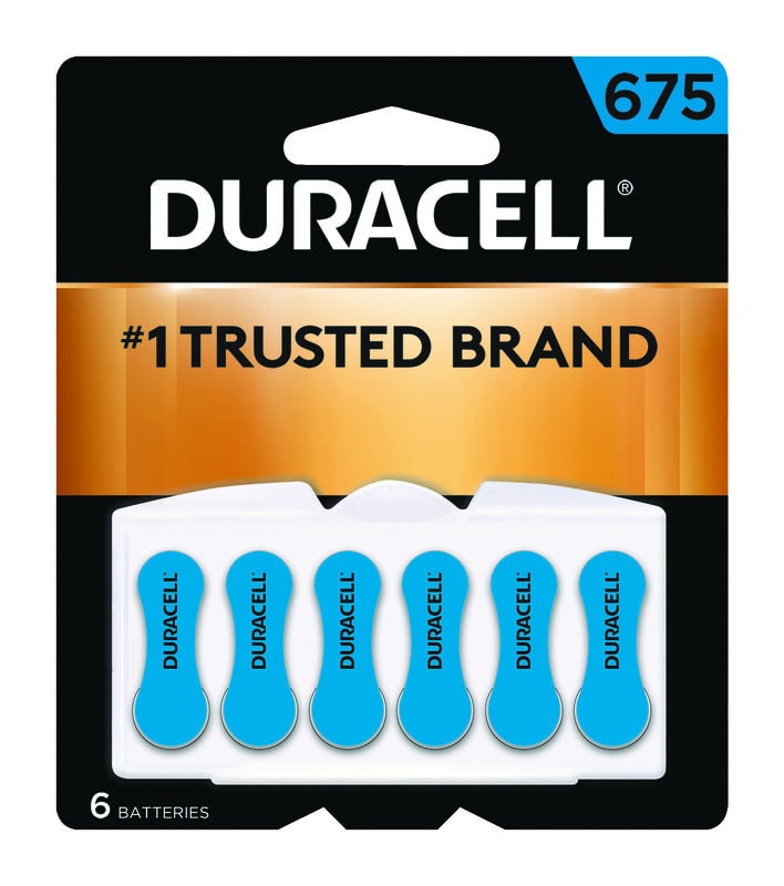 Duracell Zinc Air 675 1.4 V 625 Ah Hearing Aid Battery 6 pk