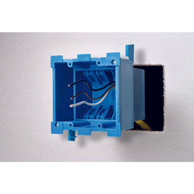 Carlon 34 cu in Rectangle Thermoplastic 2 gang Outlet Box Blue