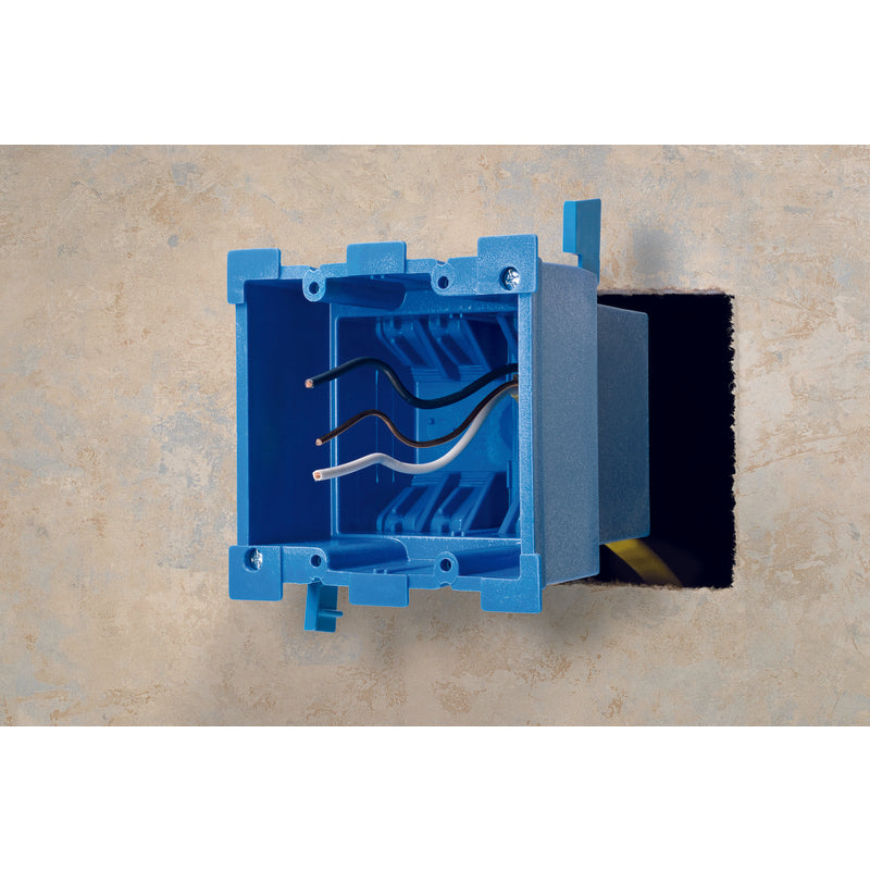 Carlon 34 cu in Rectangle Thermoplastic 2 gang Outlet Box Blue