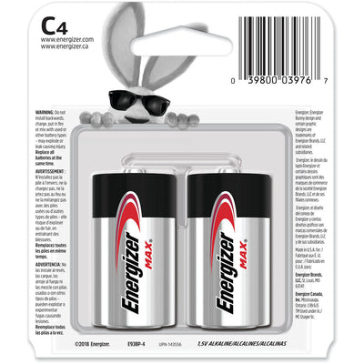 Energizer Max C Alkaline Batteries 4 pk Carded