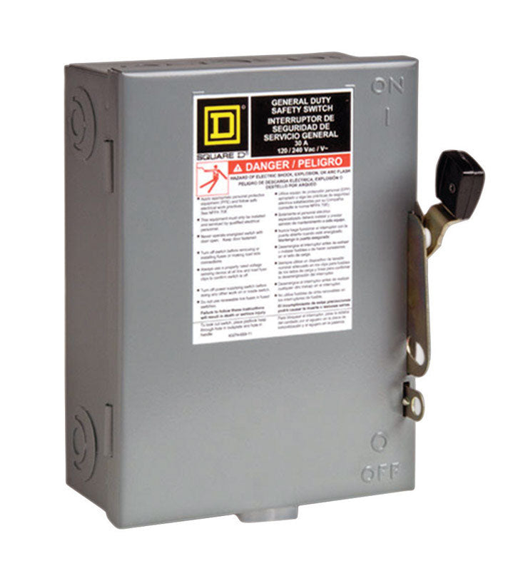 Square D 30 amps Plug In 2-Pole Fuse Safety Switch