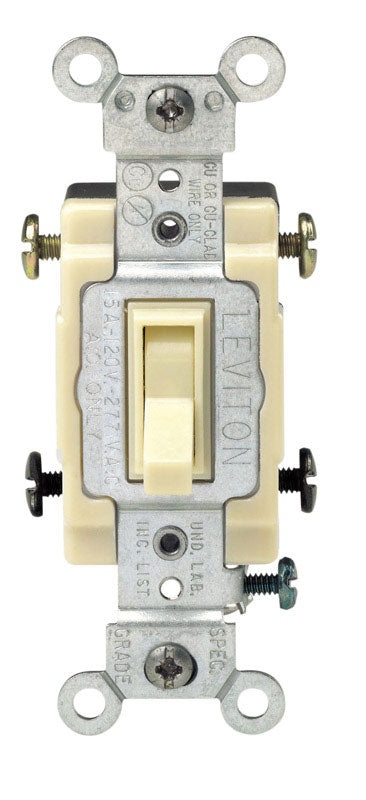 Leviton Commercial 15 amps Toggle Switch Ivory 1 pk