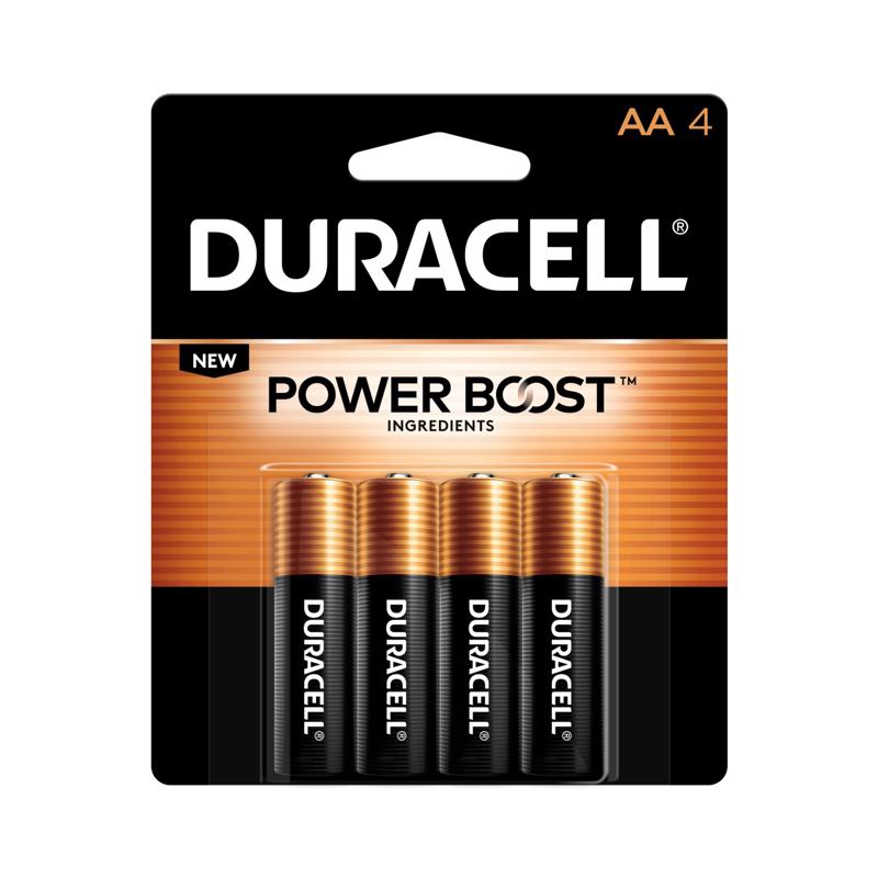 Duracell Coppertop AA Alkaline Batteries 4 pk Carded