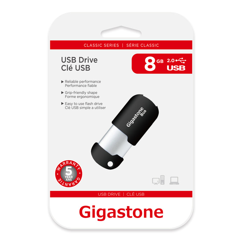 Gigastone 8 GB USB Flash Drive 1 pk