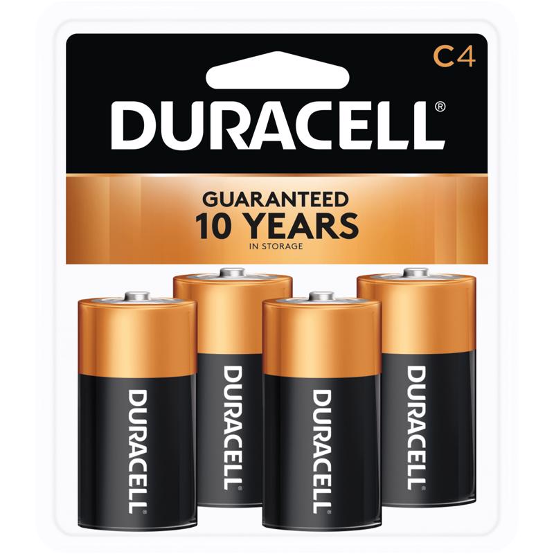 Duracell Coppertop C Alkaline Batteries 4 pk Carded