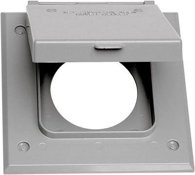 Sigma Engineered Solutions Square Metal 2 gang 20/50 Amp Receptacle Cover