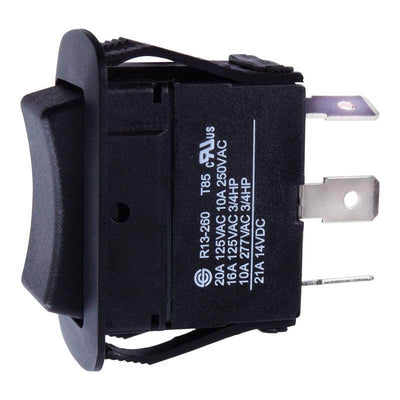 Jandorf 20 amps Single Pole Rocker Automotive/Marine Switch Black 1 pk