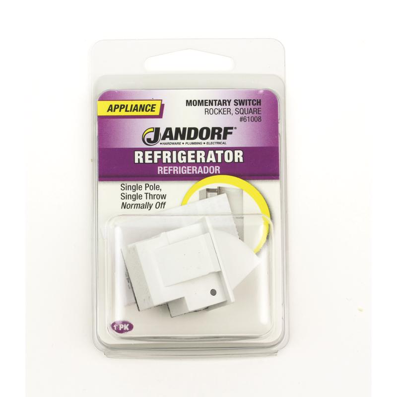 Jandorf 5 amps Single Pole Momentary/Normally Off Appliance Switch White 1 pk