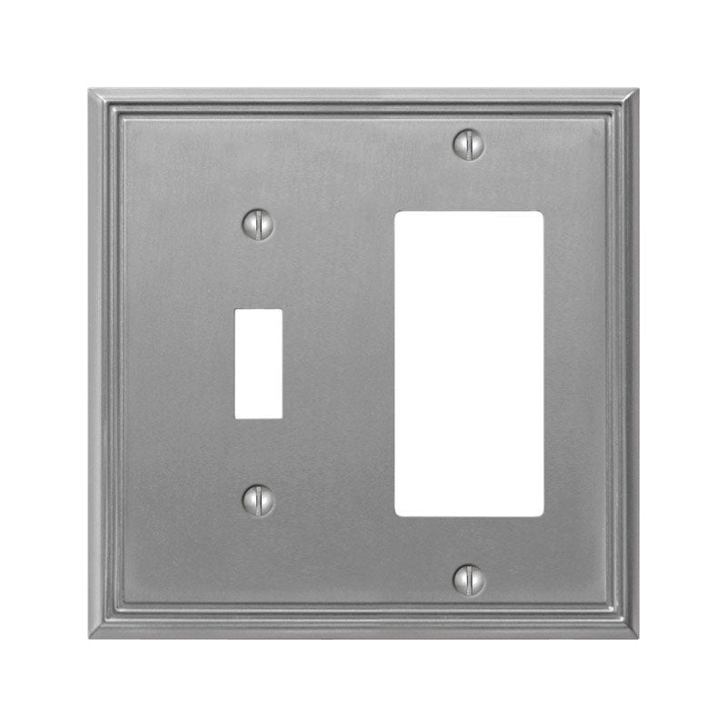 Amerelle Metro Gray 2 gang Die-Cast Metal Toggle Wall Plate 1 pk