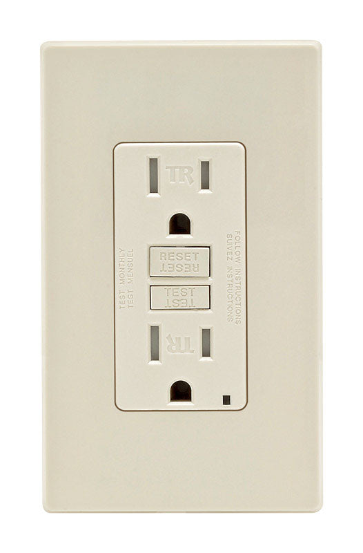 Leviton 15 amps 125 V Light Almond Outlet/Wallplate 5-15R 1 pk