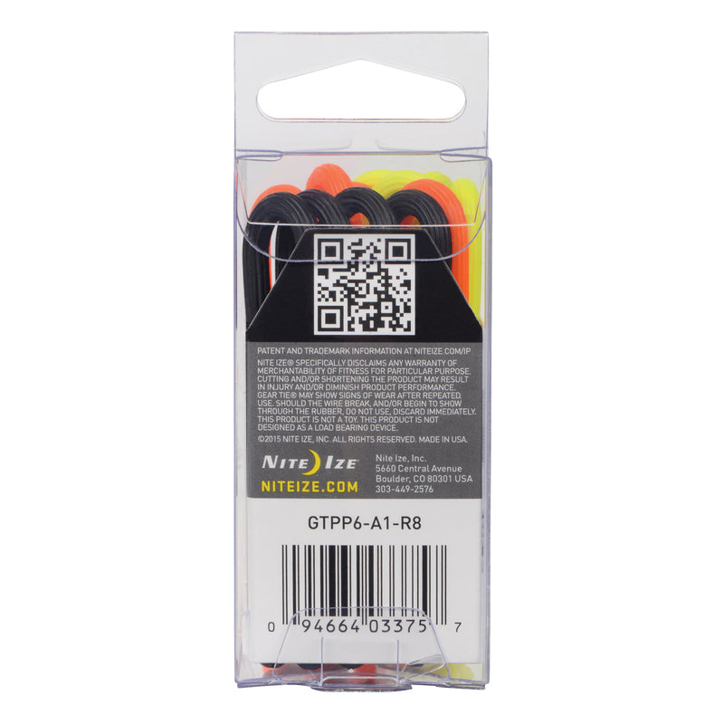 Nite Ize Gear Tie 6 in. L Assorted Twist Ties 12 pk