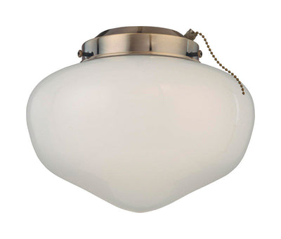 Westinghouse Antique Brass White Schoolhouse Ceiling Fan Light Kit