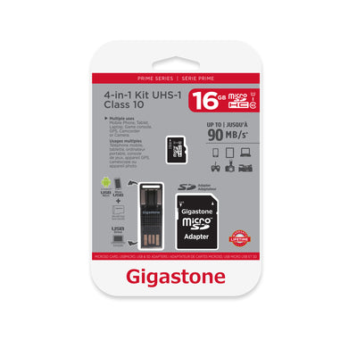 Gigastone 16 GB Micro SD Flash Memory Universal Pack 1 pk