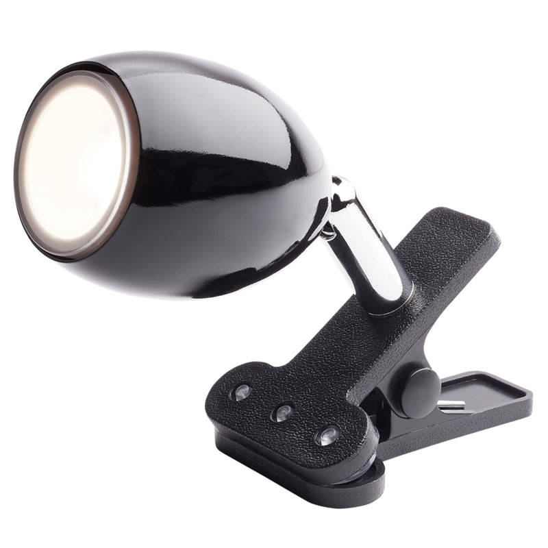 Newhouse Lighting Joe 4 in. Black Mini Clip-On Lamp