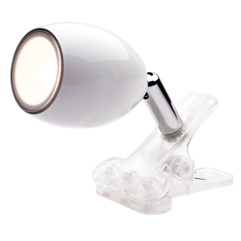 Newhouse Lighting Joe 4 in. White Mini Clip-On Lamp