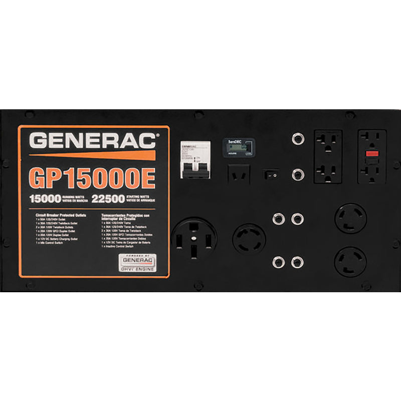 Generac GP Series 15000 W 240 V Gasoline Portable Generator