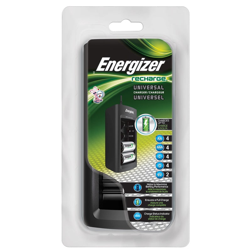 Energizer Recharge 4 Battery Black Universal Battery Charger