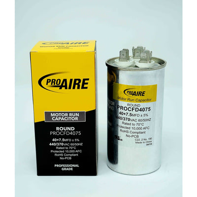 Perfect Aire ProAire 40+7.5 MFD 370 V Round Run Capacitor