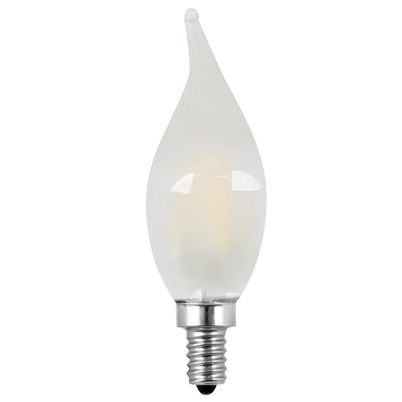 Feit Electric Enhance Flame Tip E12 (Candelabra) Filament LED Bulb Daylight 60 Watt Equivalence 2 pk