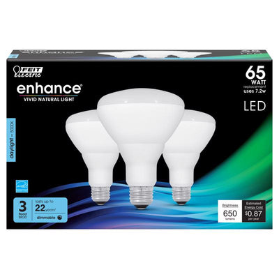 Feit Electric Enhance BR30 E26 (Medium) LED Bulb Daylight 65 Watt Equivalence 3 pk