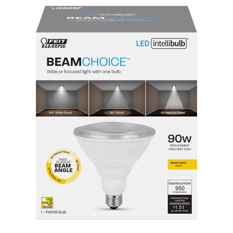 Feit Electric Intellibulb BeamChoice PAR38 E26 (Medium) LED Bulb Bright White 90 Watt Equivalence 1