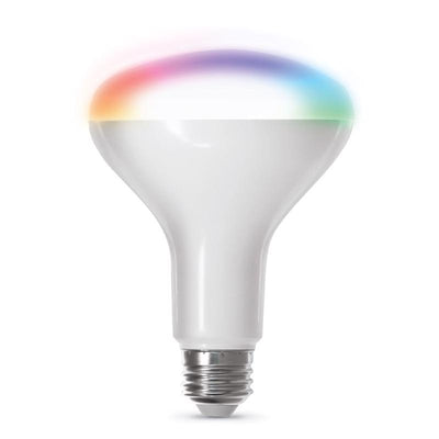 Feit Electric BR30 E26 (Medium) Smart WiFi LED Bulb Color Changing 65 Watt Equivalence 1 pk