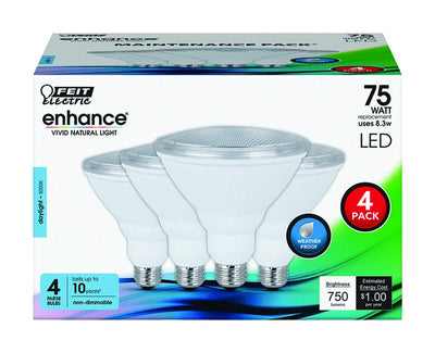 Feit Electric Enhance PAR38 E26 (Medium) LED Bulb Daylight 75 Watt Equivalence 4 pk