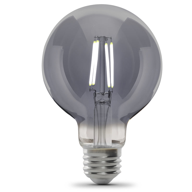 Feit Electric G25 E26 (Medium) Filament LED Bulb Smoke Daylight 40 Watt Equivalence 1 pk