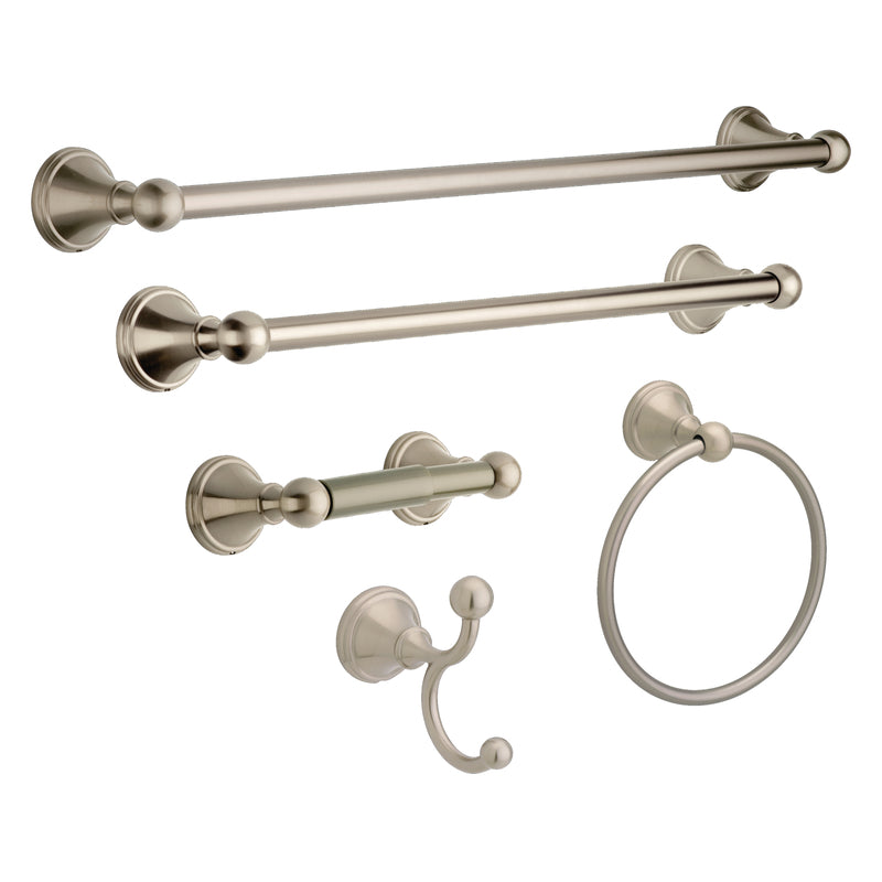 Delta Crestfield Satin Nickel Towel Ring Die Cast Zinc