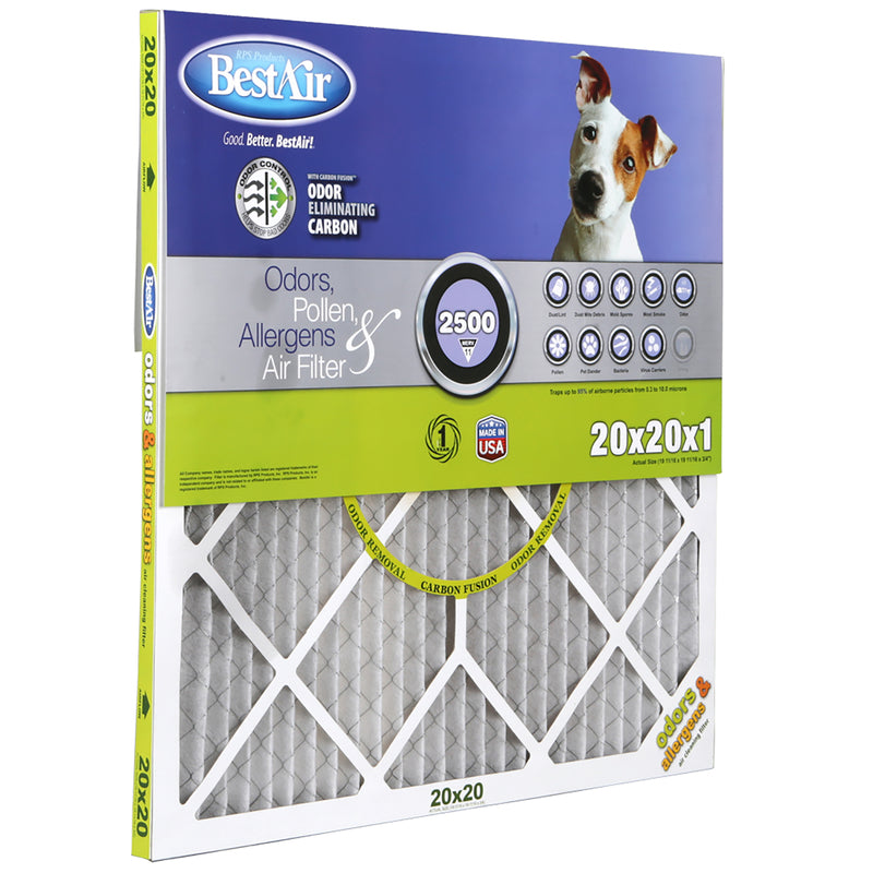 BestAir 20 in. W X 20 in. H X 1 in. D 11 MERV Pleated Allergen Air Filter 1 pk