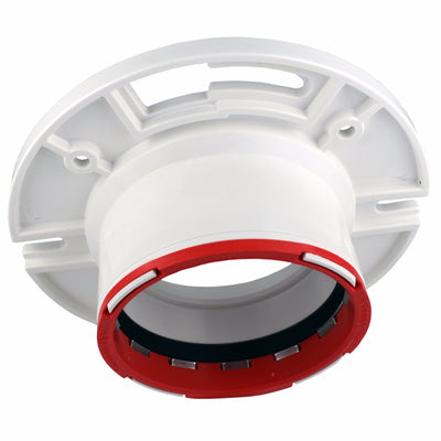 Charlotte Pipe Connectite 4 in. Hub X 3 in. D Hub PVC Closet Flange 1 pk