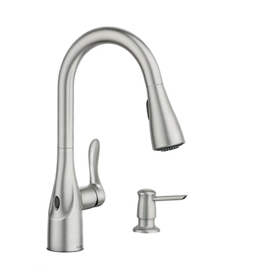 Moen Arlo One Handle Stainless Steel Motion Sensing Pull-Down Kitchen Faucet