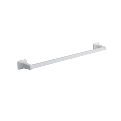 OakBrook Satin White Towel Bar 24 in. L Die Cast Zinc