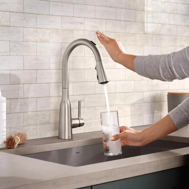 Moen Zyla One Handle Stainless Steel Motion Sensing Pull-Down Kitchen Faucet Smart