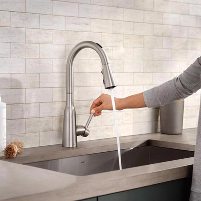 Moen Zyla One Handle Stainless Steel Motion Sensing Pull-Down Kitchen Faucet Smart