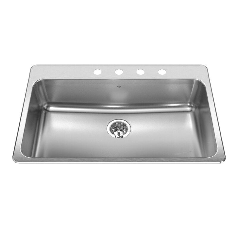 Franke Kindred Stainless Steel Top Mount 22 in. W X 33-3/8 in. L Single Bowl Kitchen Sink Silver
