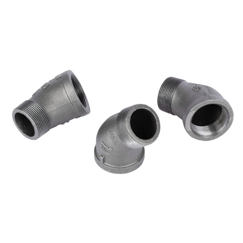 STZ Industries 1-1/2 in. MIP each X 1-1/2 in. D FIP Black Malleable Iron 45 degree Street Elbow